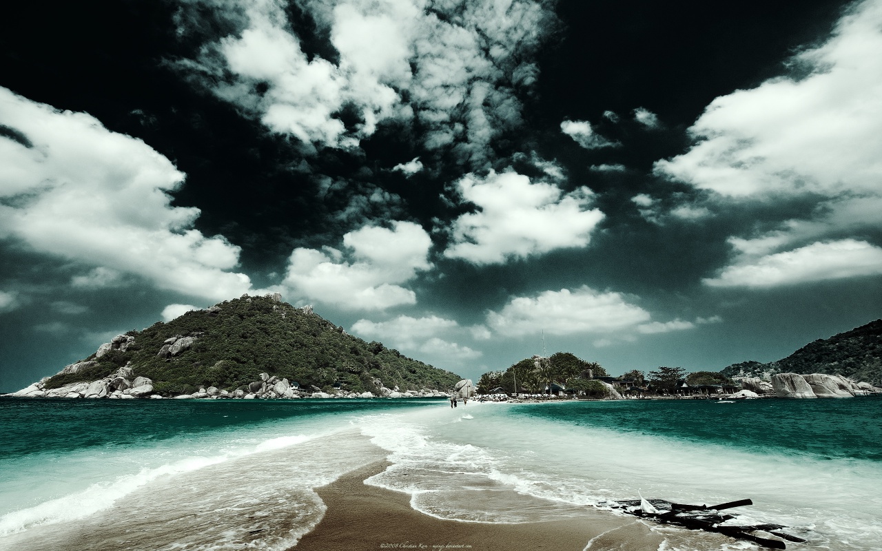 Great Beach Island background background in 1280x800 resolution ...