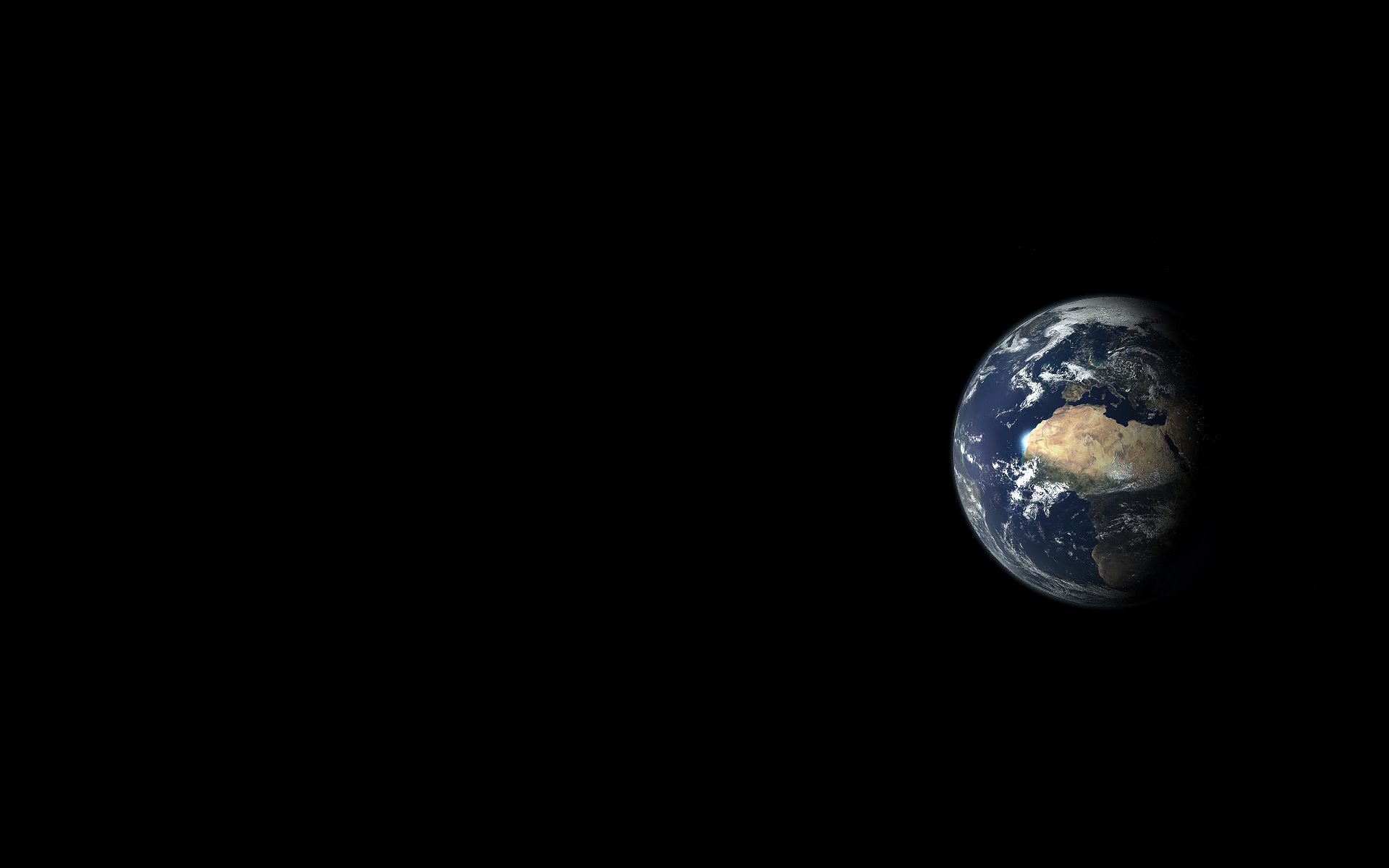 Black earth Planet space HD Wallpaper