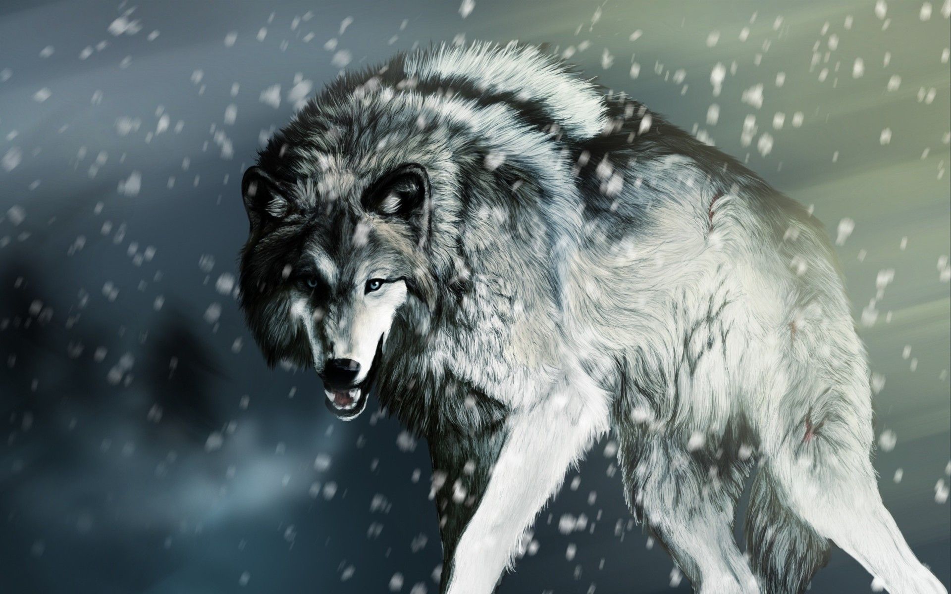 3059 Winter Wolf Desktop Background Wallpaper - WalOps.com