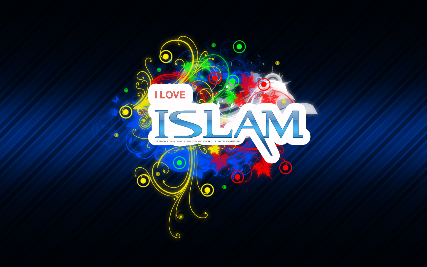 Wallpapers Islam Free Blue Islamic Hd English For Pc 1440x900 ...
