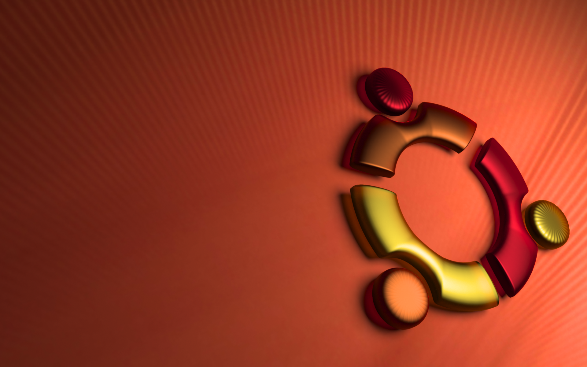 Ubuntu 3D Logo Render Desktop Wallpaper