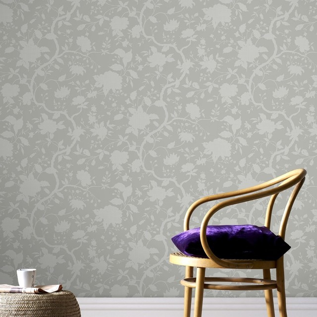 Botanical Floral Wallpaper - Contemporary - Wallpaper - by Graham ...