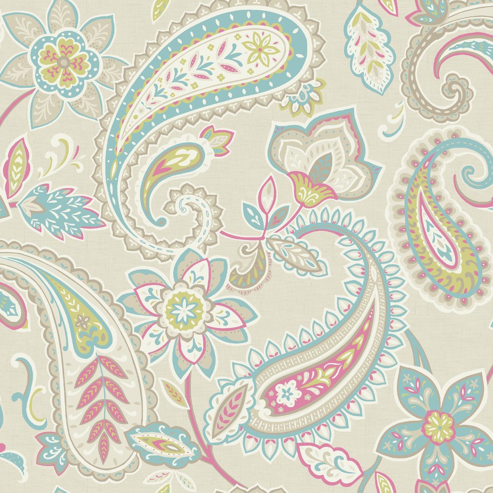 Holden Dcor Indira Paisley Pattern Flower Metallic Wallpaper 98382