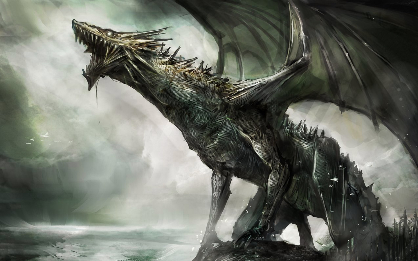 paintings dragons call of duty science-fiction dragon painting ...