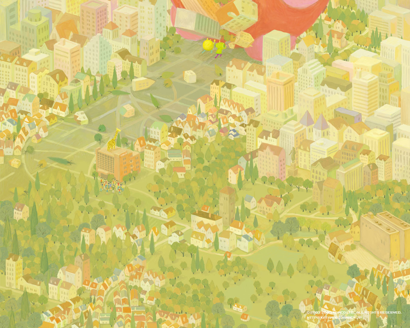 World - Action Games Wallpaper Image featuring Katamari Damacy