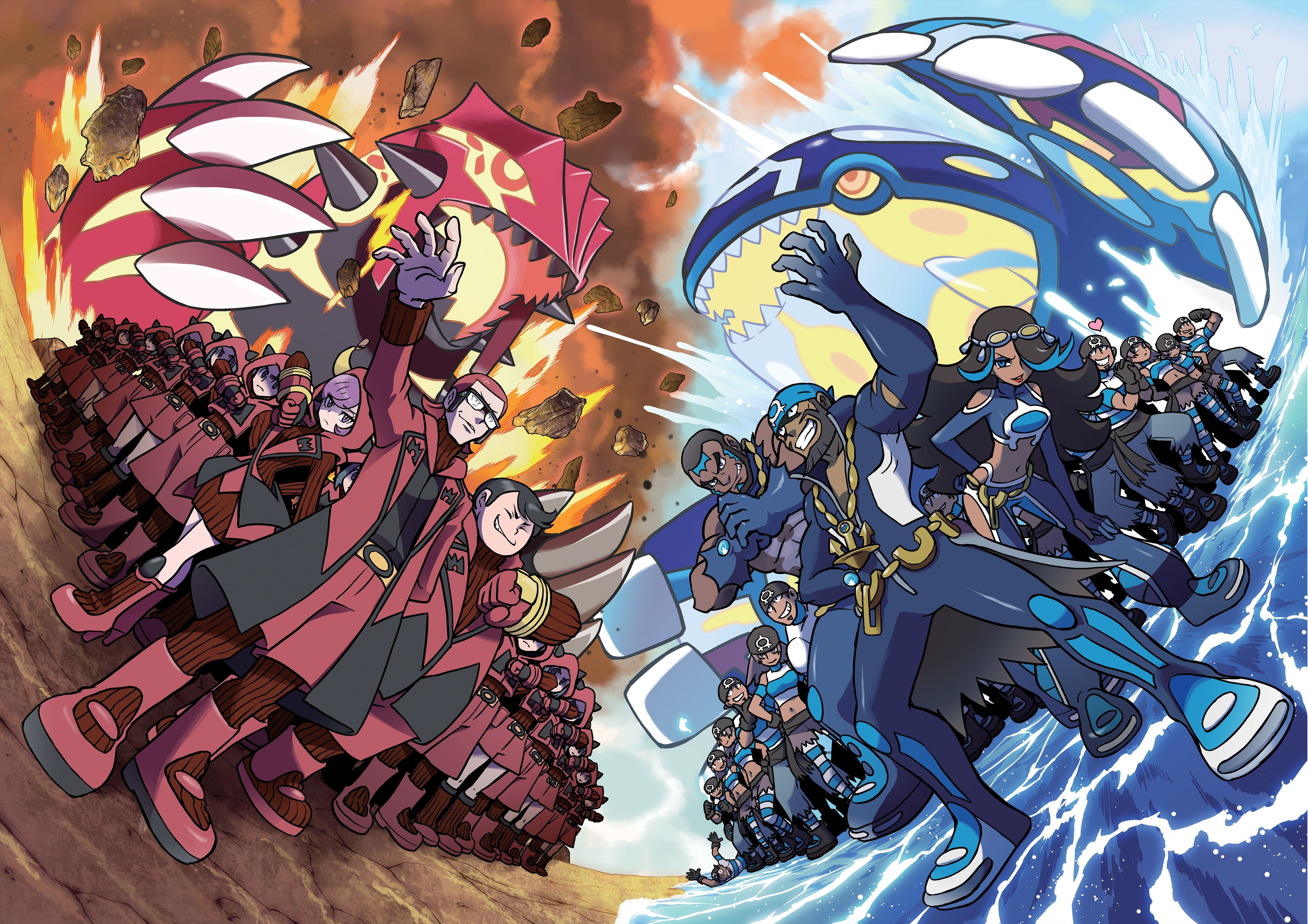 Pokemon Team Aqua vs Team Magma wallpaper | 4961x3508 | 449530 ...