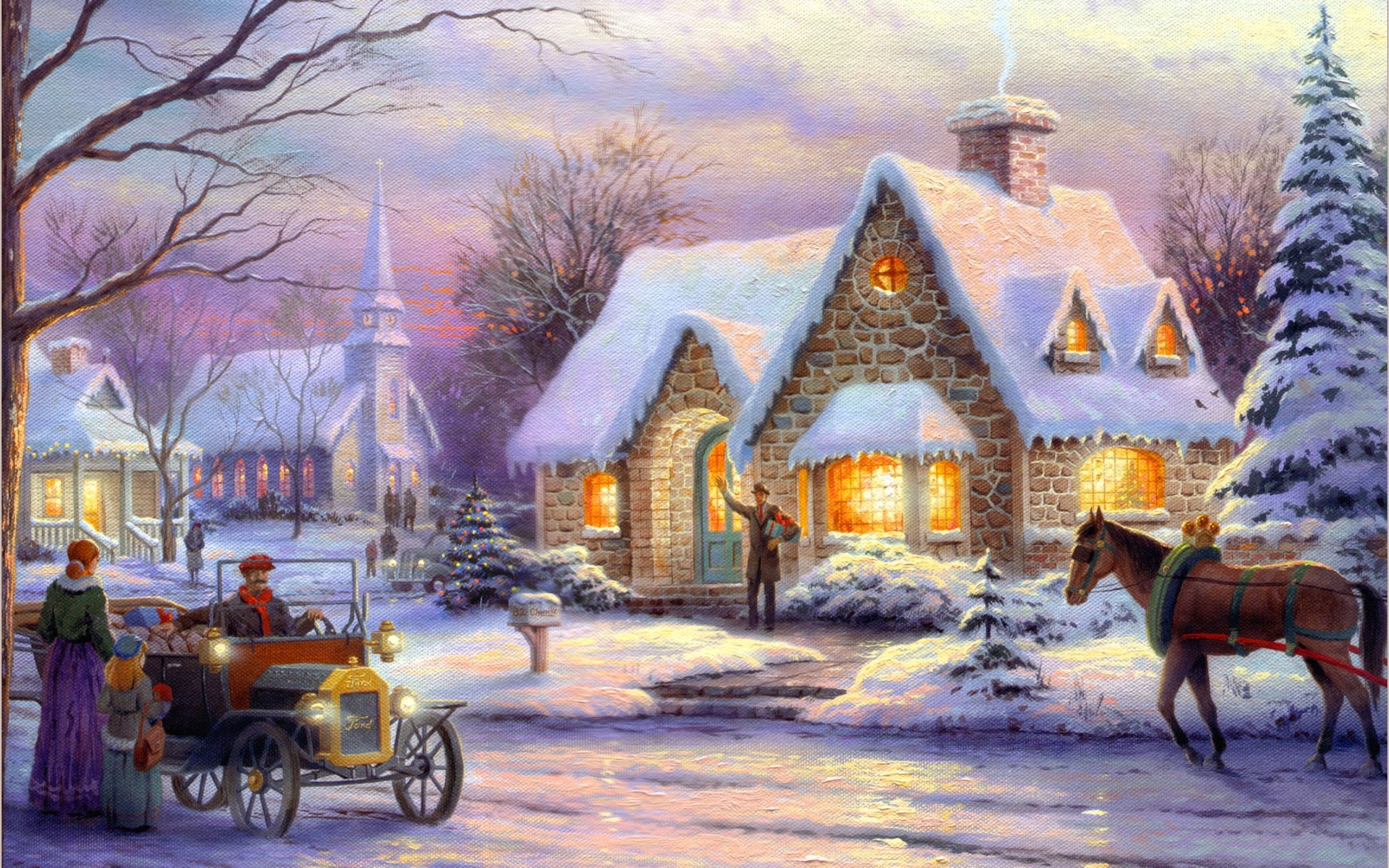 Winter Painting HD Wallpapers - HD Images, HD Pictures ...