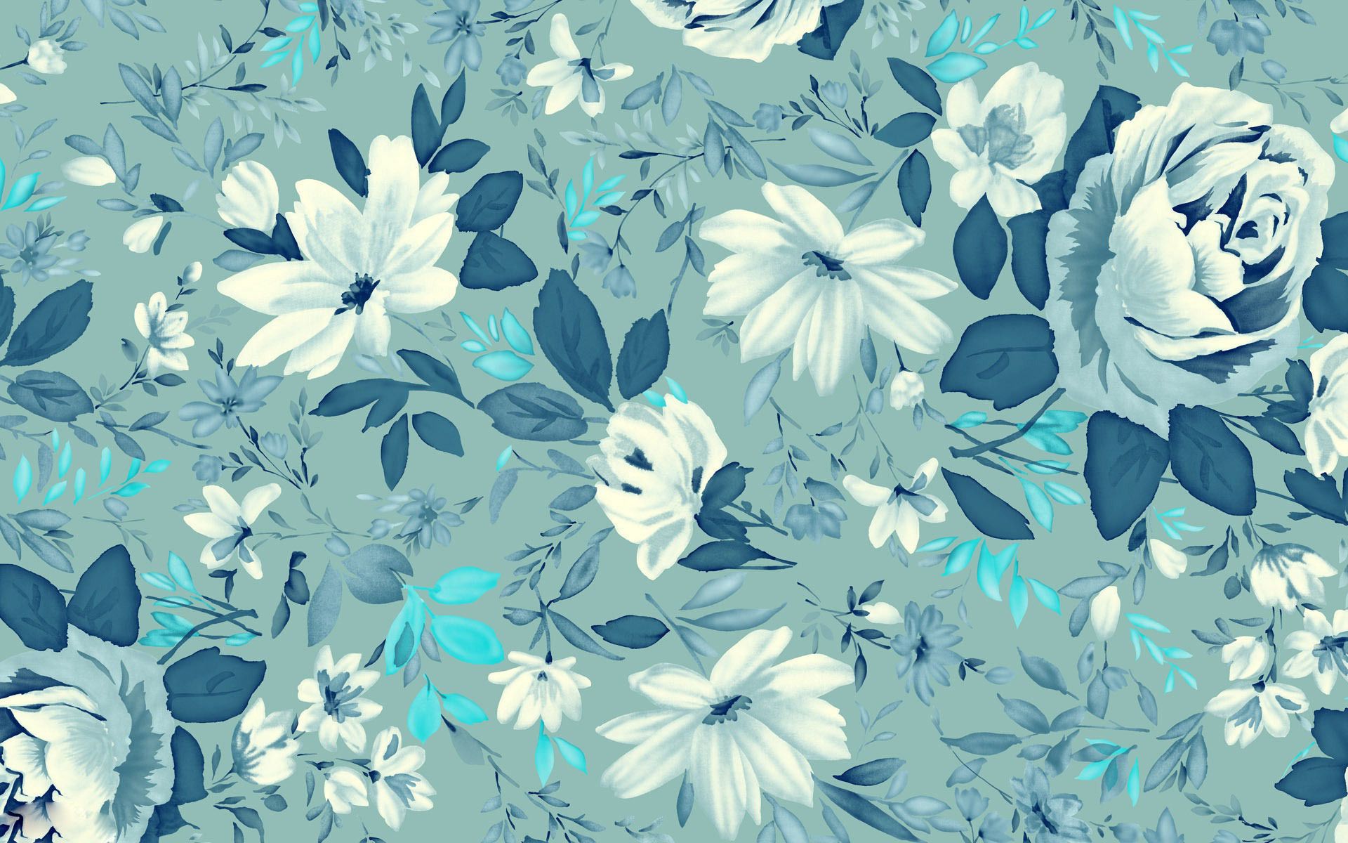 Blue Floral Wallpapers Floral Patterns FreeCreatives