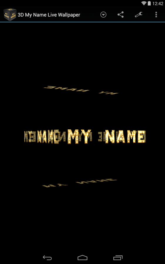 3D My Name Live Wallpaper - Android Apps on Google Play