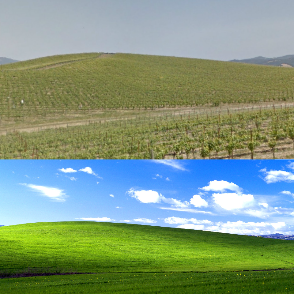 Windows XP desktop background in real life : windows