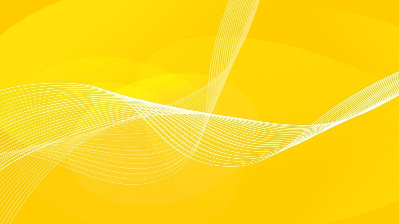 1366x768 Yellow background white waves Wallpaper