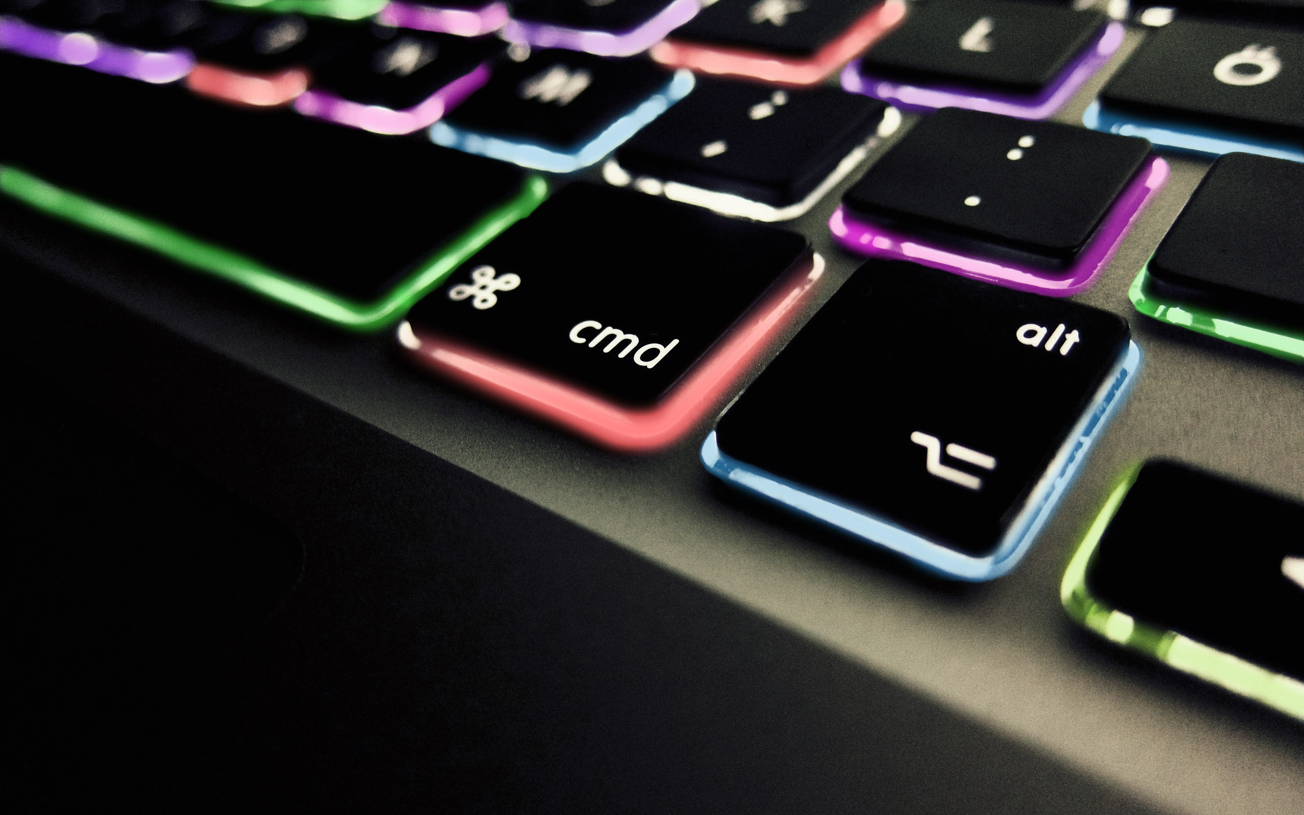 Apple Macbook Pro Coloured Keyboard Wallpaper