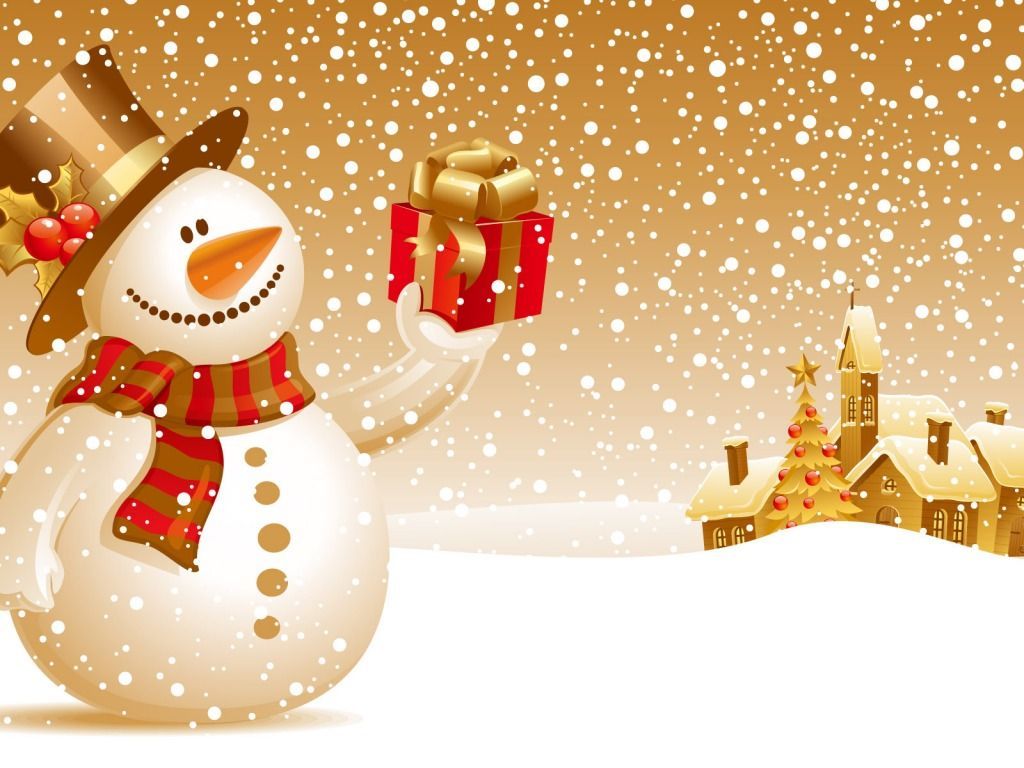 Snowman Images On Christmas Wallpaper HD Wallpaper High resolution
