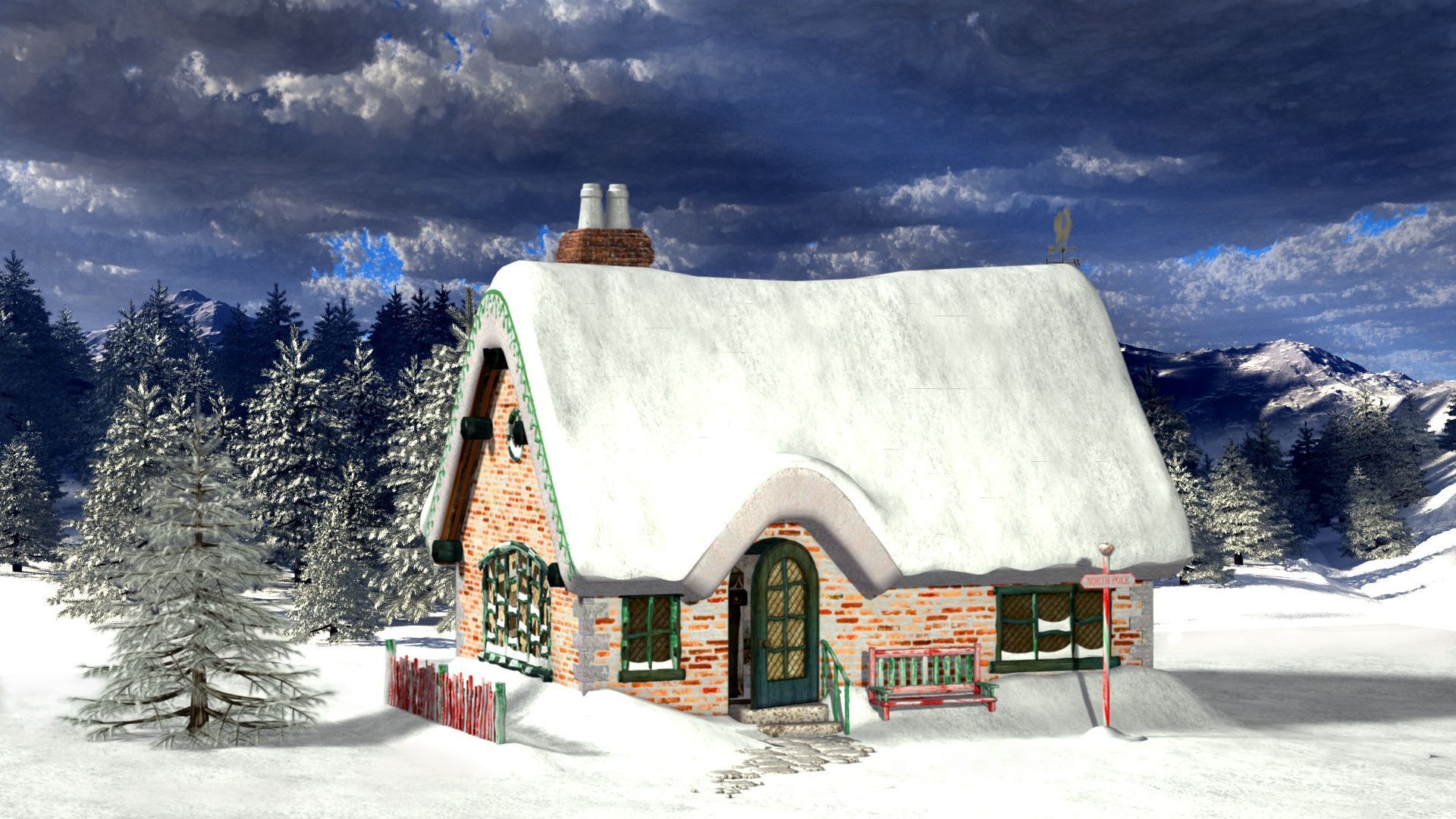 North Pole, house, 1920x1080 HD Wallpaper and FREE Stock Photo