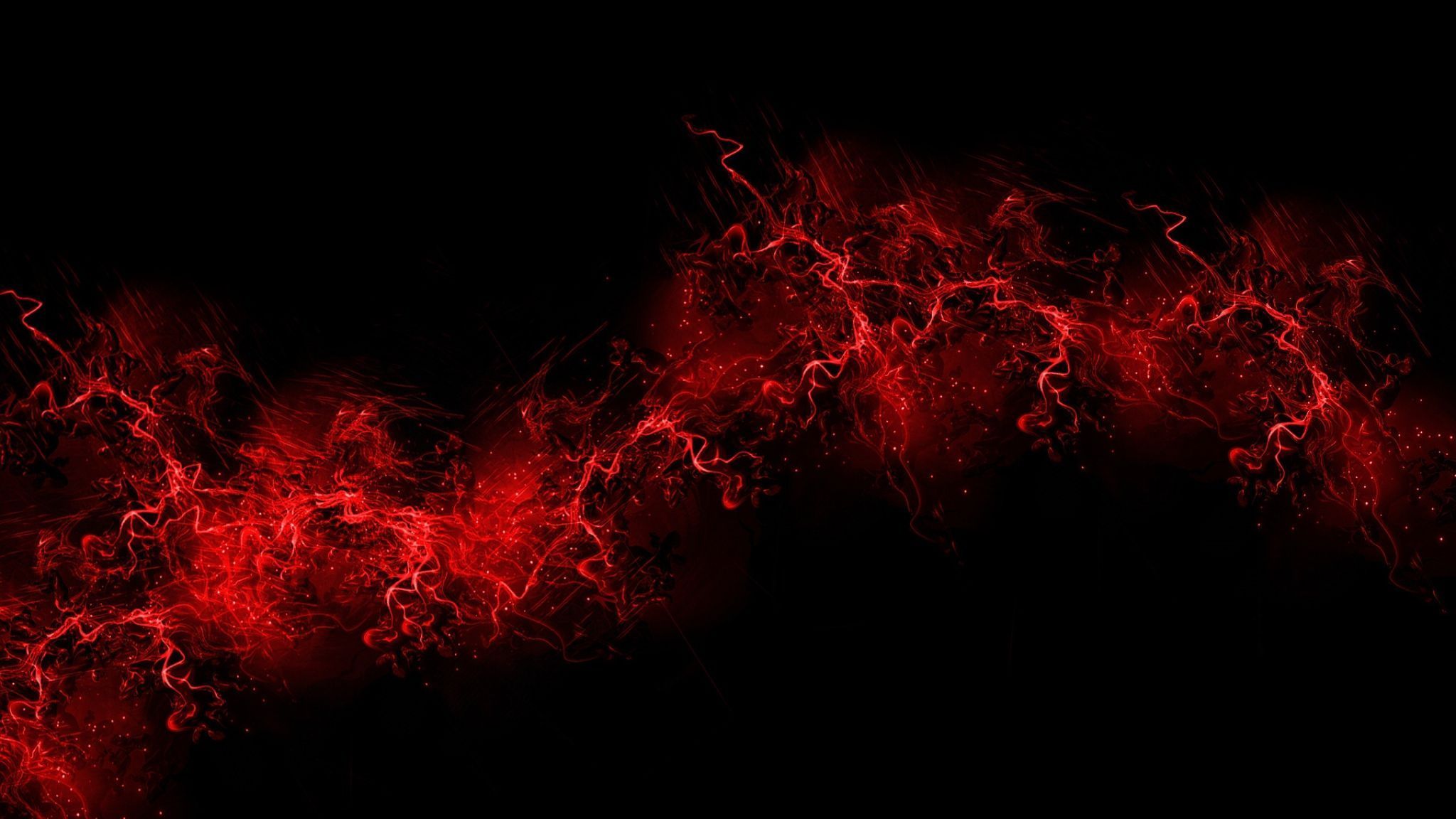 Download Wallpaper 2048x1152 Black background, Red, Color, Paint ...