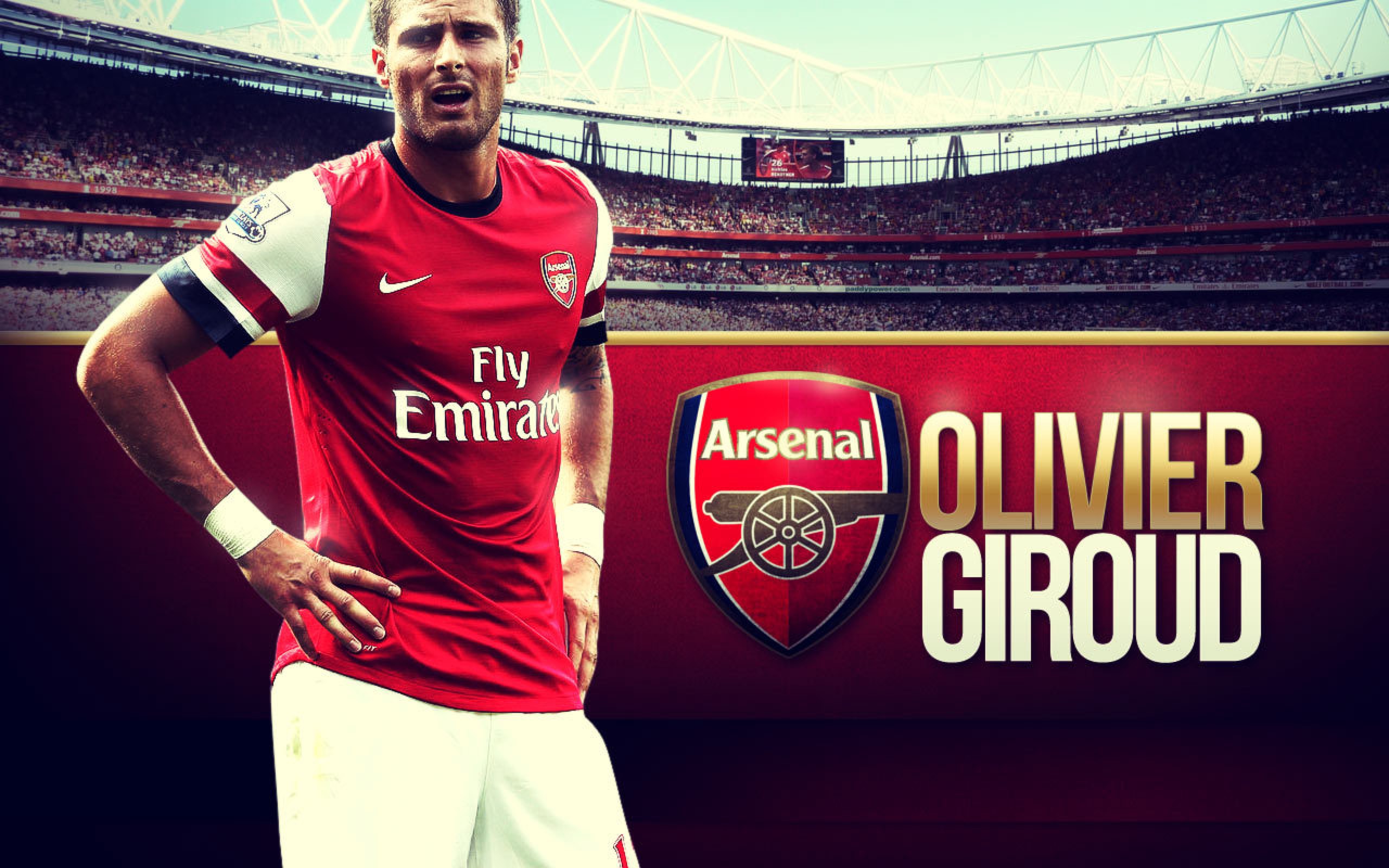 Olivier Giroud Arsenal FC Background Wallpaper - HDwallpaper4U.com