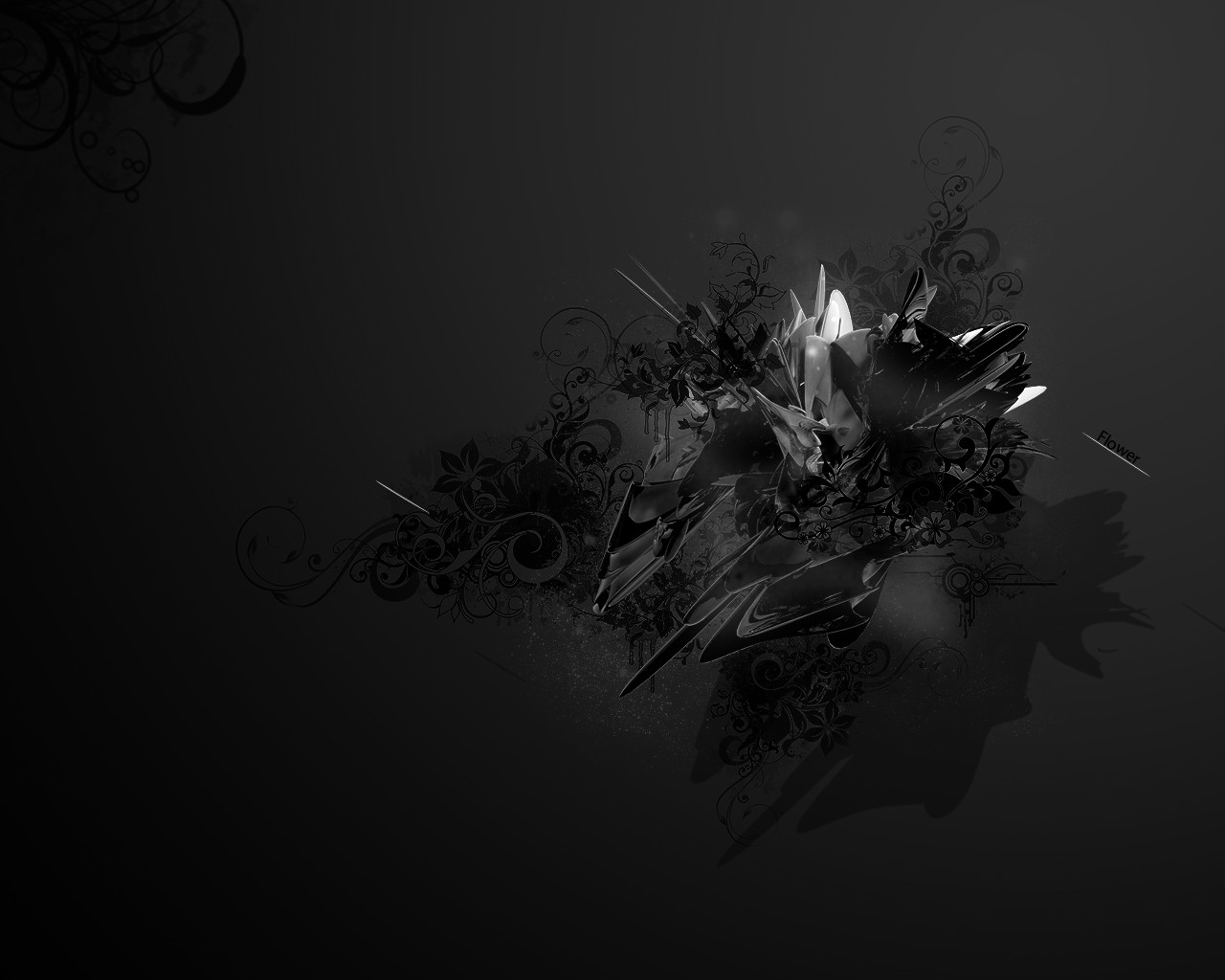 Black Flower Wallpaper - ImgMob