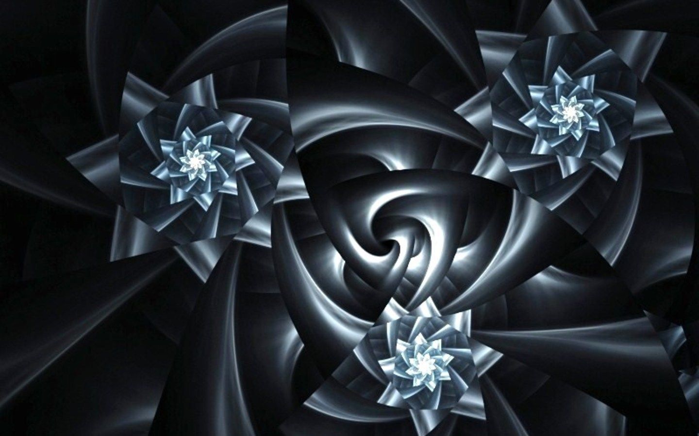 Black Abstract Flowers wallpaper from Dark wallpapers