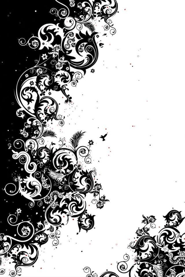 Artistic black and white flower wallpaper wallpapers55.com