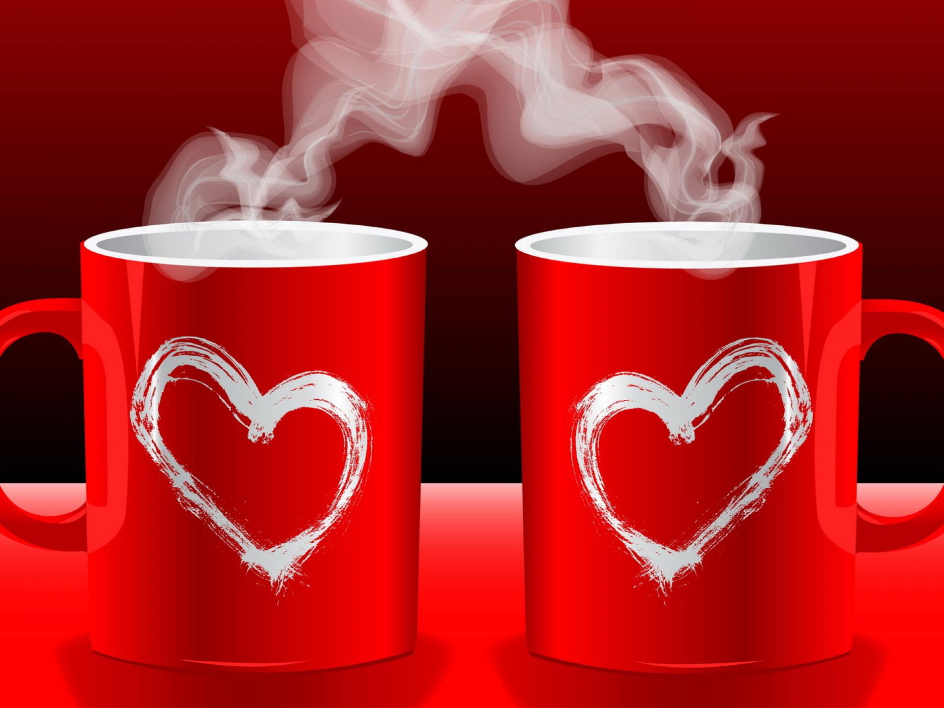 Red Heart love cup desktop background 1920x1440 For 17/19 inch ...