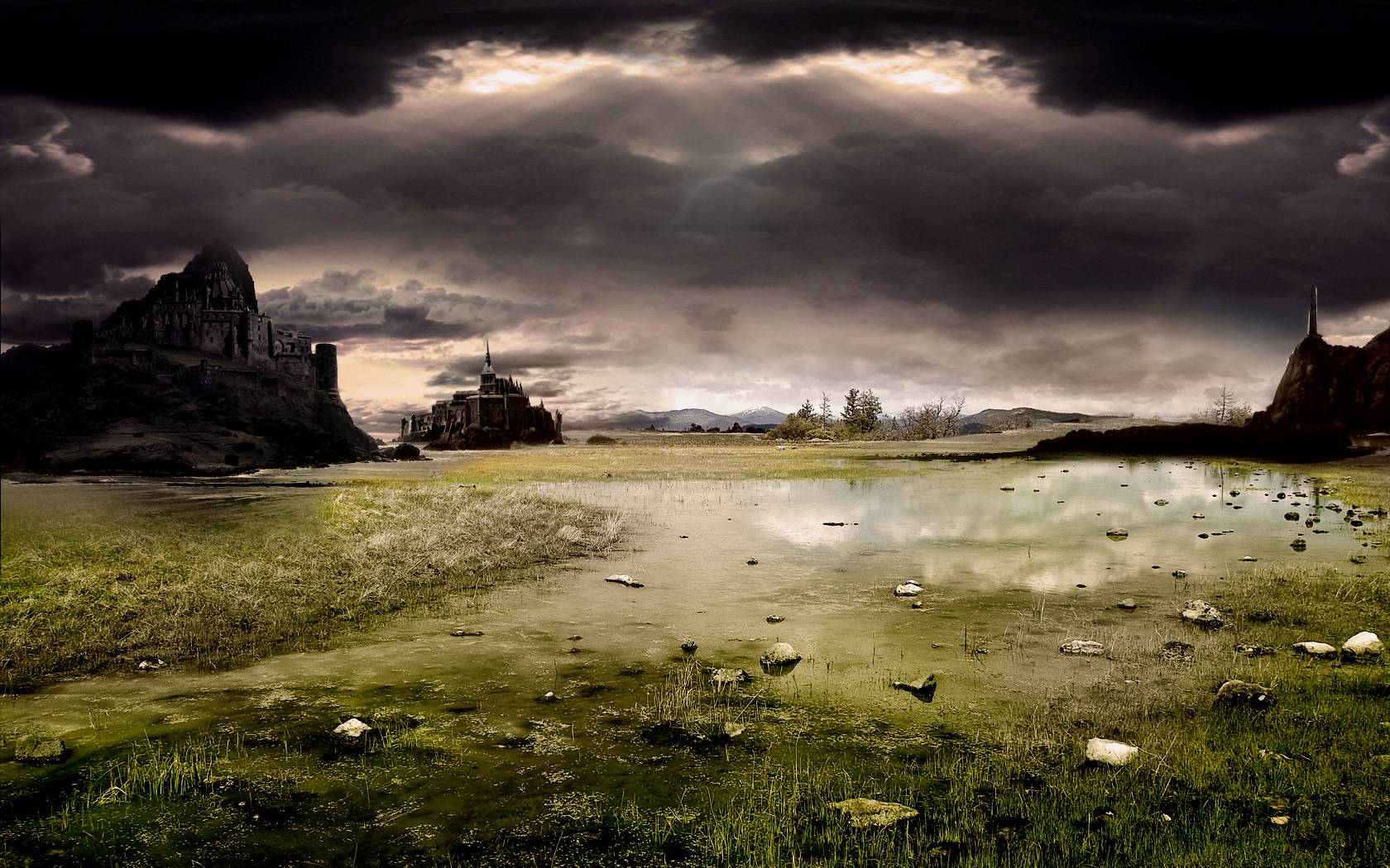 Dark castle / 1680 x 1050 / Fantasy / Photography | MIRIADNA.COM