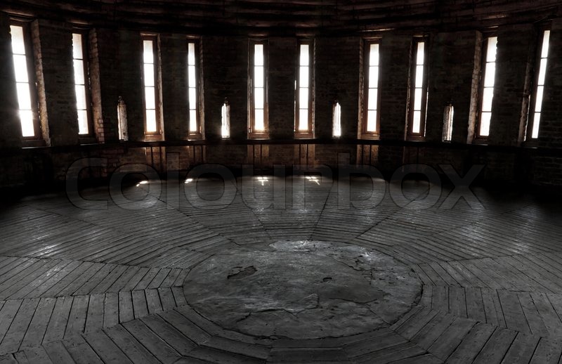 Dark castle tower round room interior | Stock Photo | Colourbox