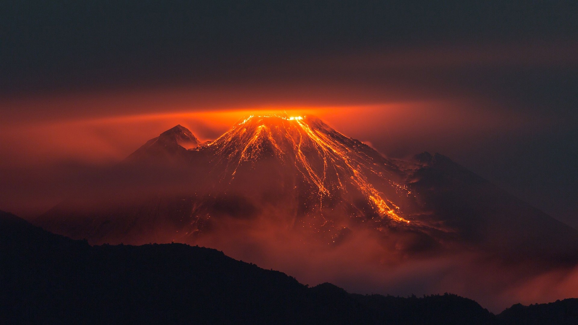 Picture a large volcano eruption HD Desktop Wallpaper | HD Desktop ...