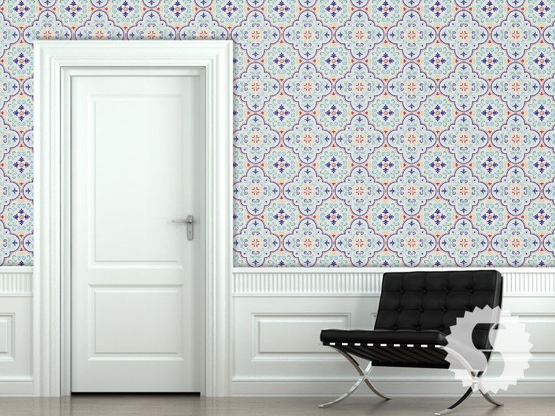 geometric, peel and stick wallpaper, renters wallpaper, temporary ...