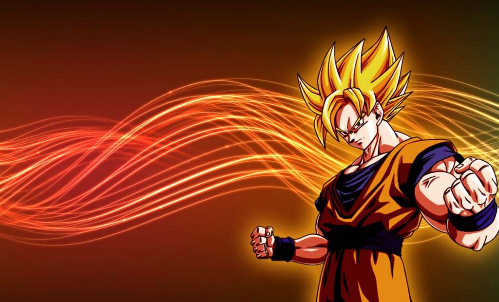 Imagem dos desenhos animados HD de Dragon Ball Z, Super Saiyan