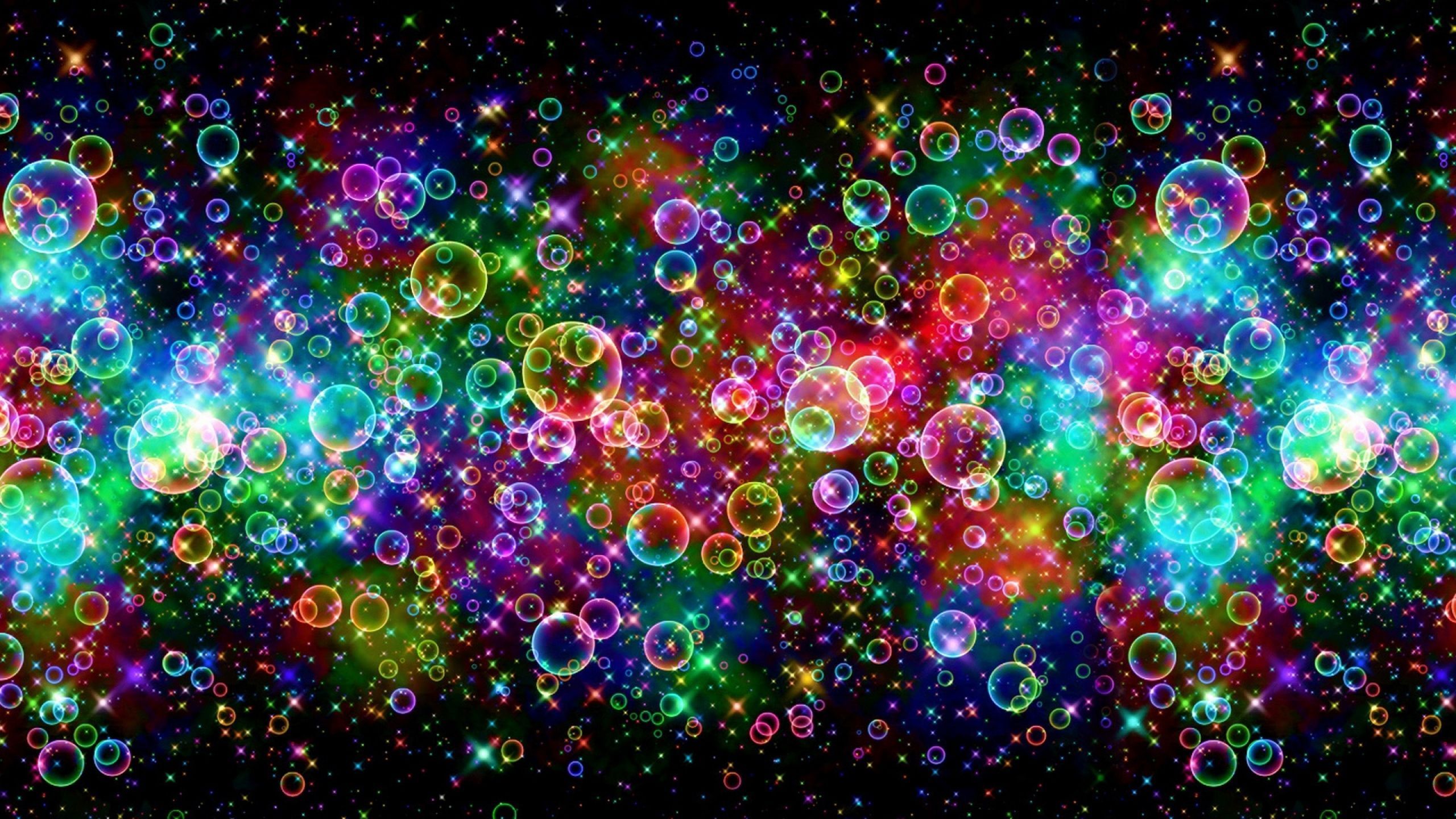Download Wallpaper 2560x1440 Bubbles, Colorful, Bright Mac iMac 27 ...