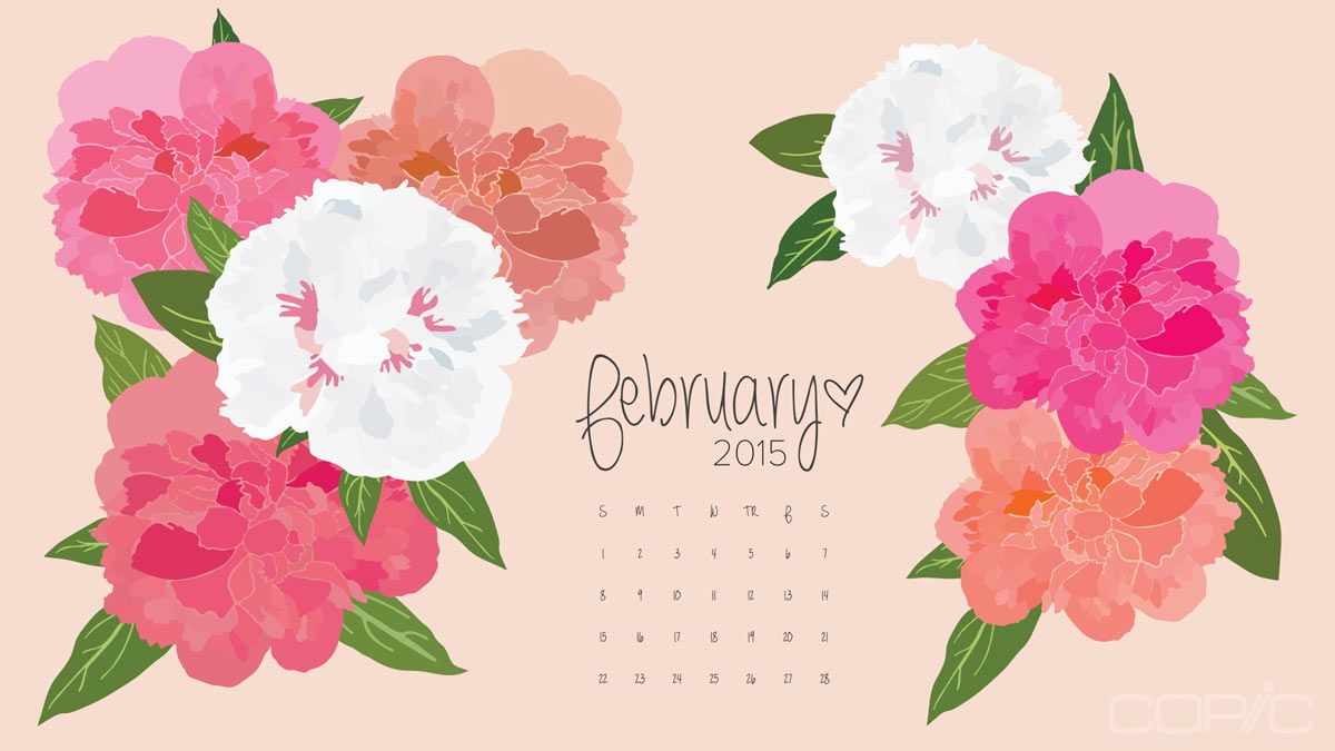 February 2015 Copic Art Monthly Calendar | Copic