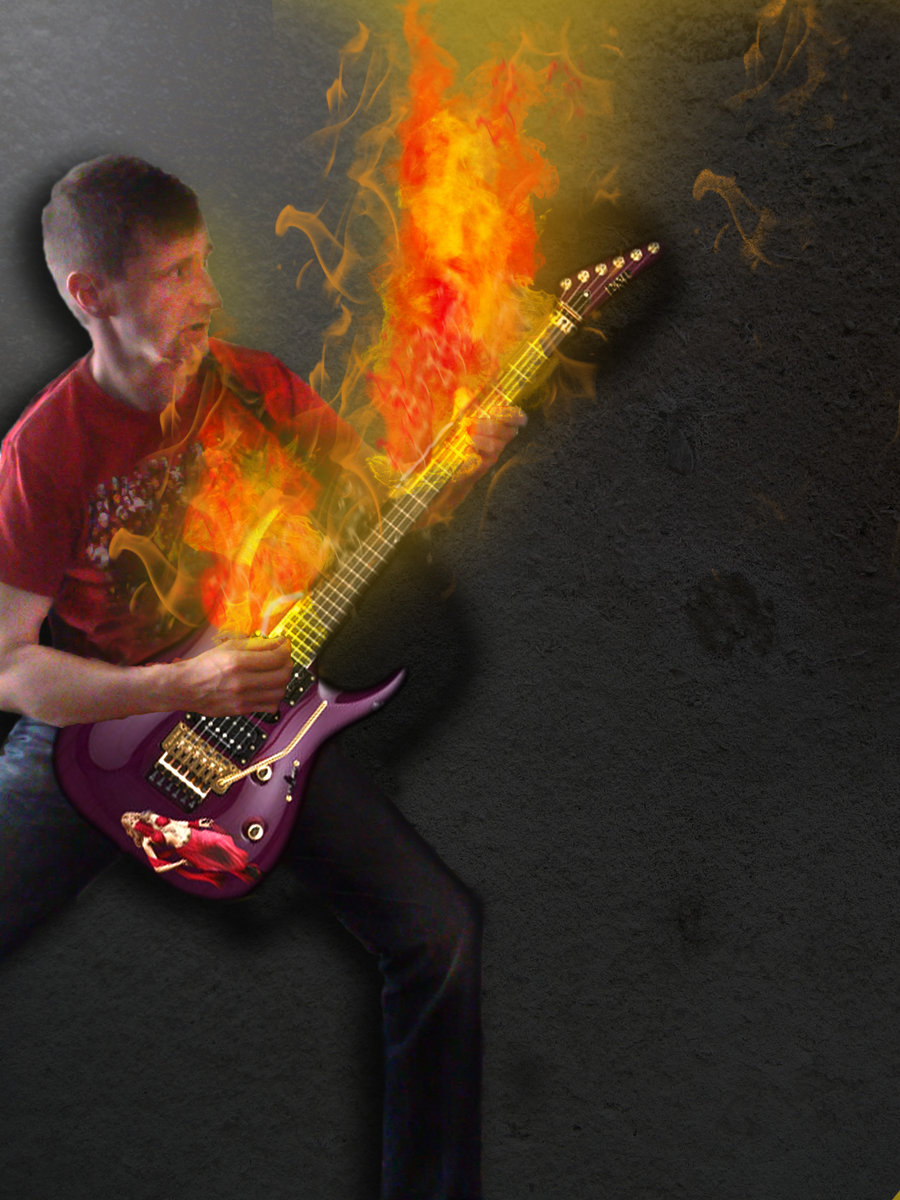 Electric guitar on fire by BigA-nt on DeviantArt