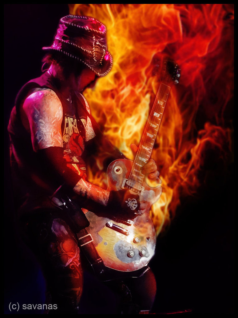 Fire Guitar 2 by SavanasArt on DeviantArt