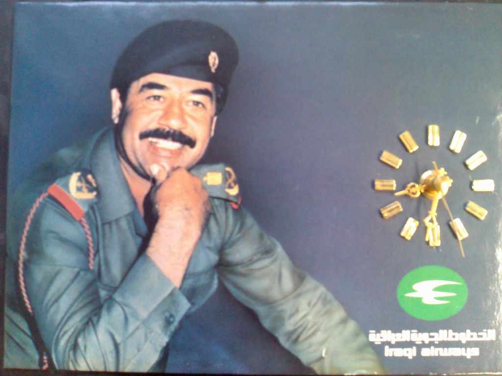 Saddam Hussein / Iraqi Airways souvenir clock Flickr - Photo