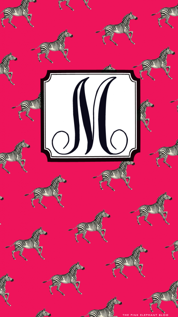 the pink elephant: NEW MONOGRAMMED IPHONE + IPAD WALLPAPERS!