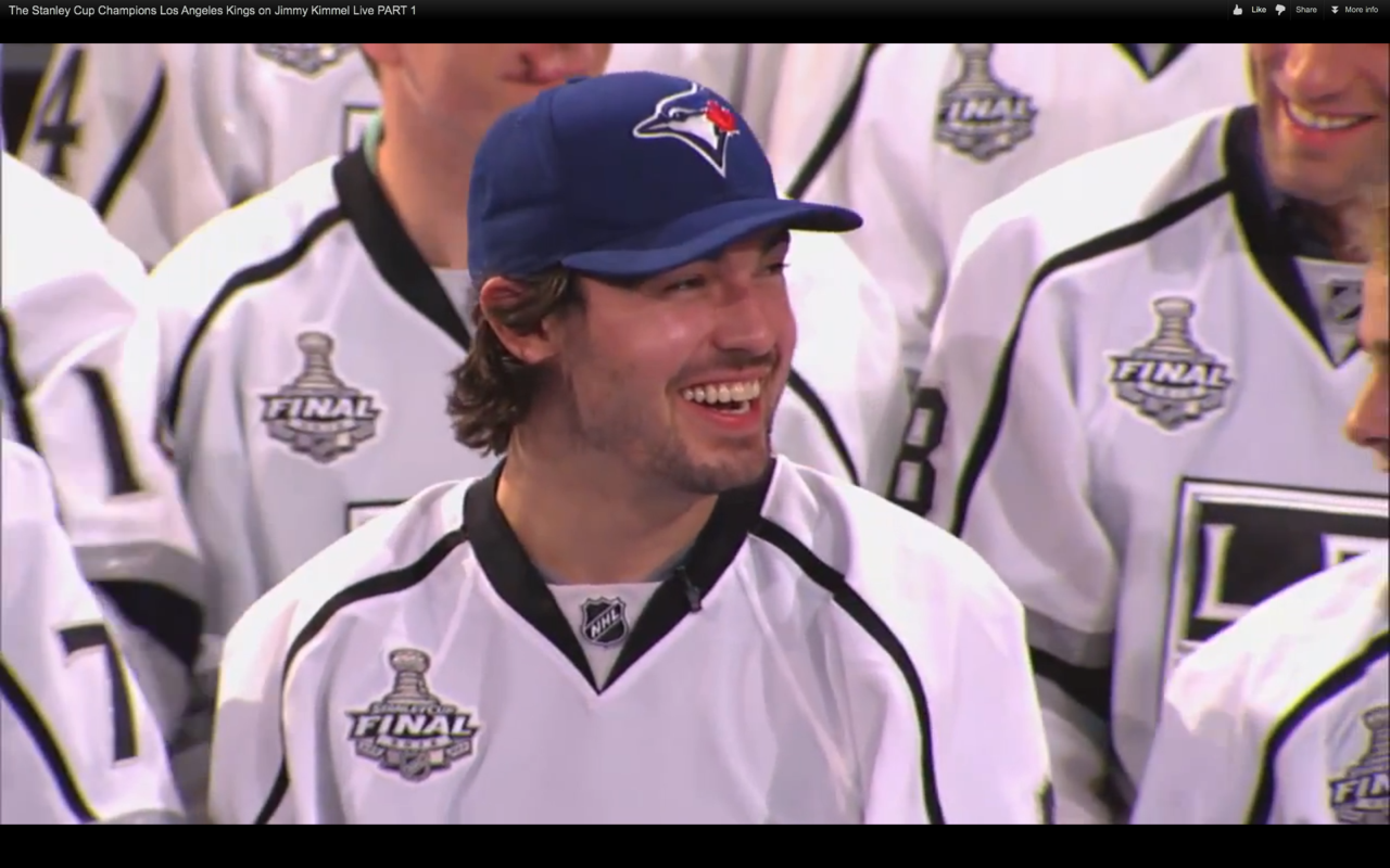 Drew Doughty reppin' Toronto with a Blue Jays cap... | TheONE Clothing