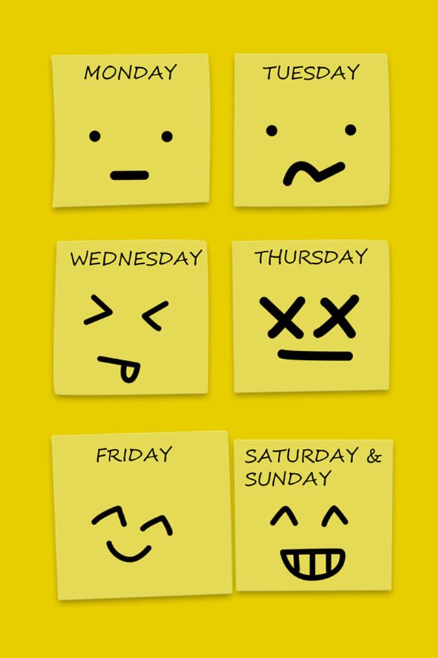 Weekly emoticons wallpaper for iPhone 4, 4S & iPod Touch. Download ...
