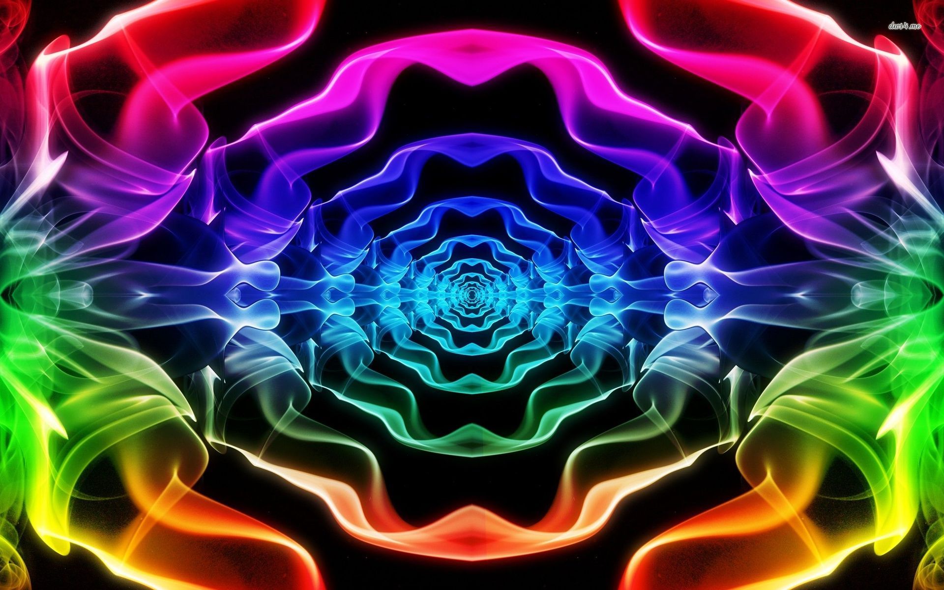 fractal neon smoke wallpaper - http://www.hdofwallpapers.com ...