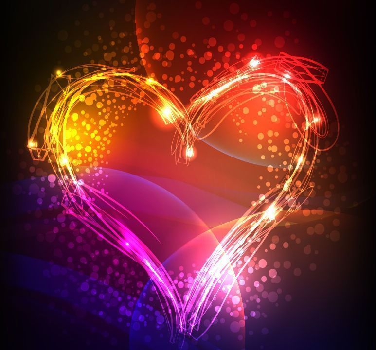 Abstract Colorful Neon Valentine Background Free Vector EPS10