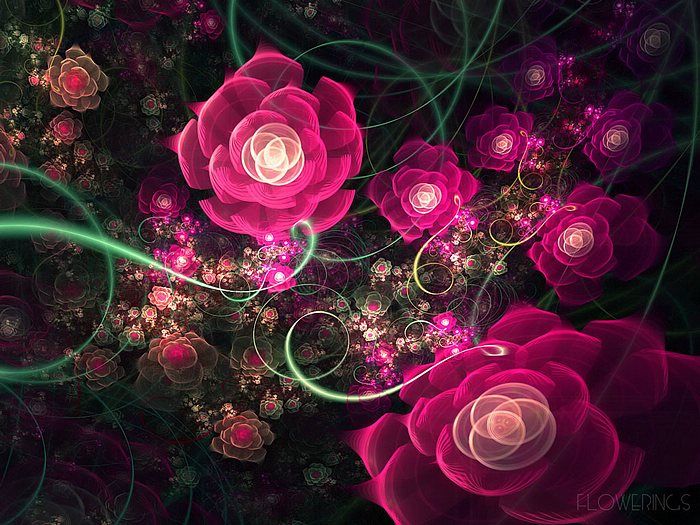 Beautiful Rose Garden - Masterpiece Floral Fractal Art Wallpapers ...
