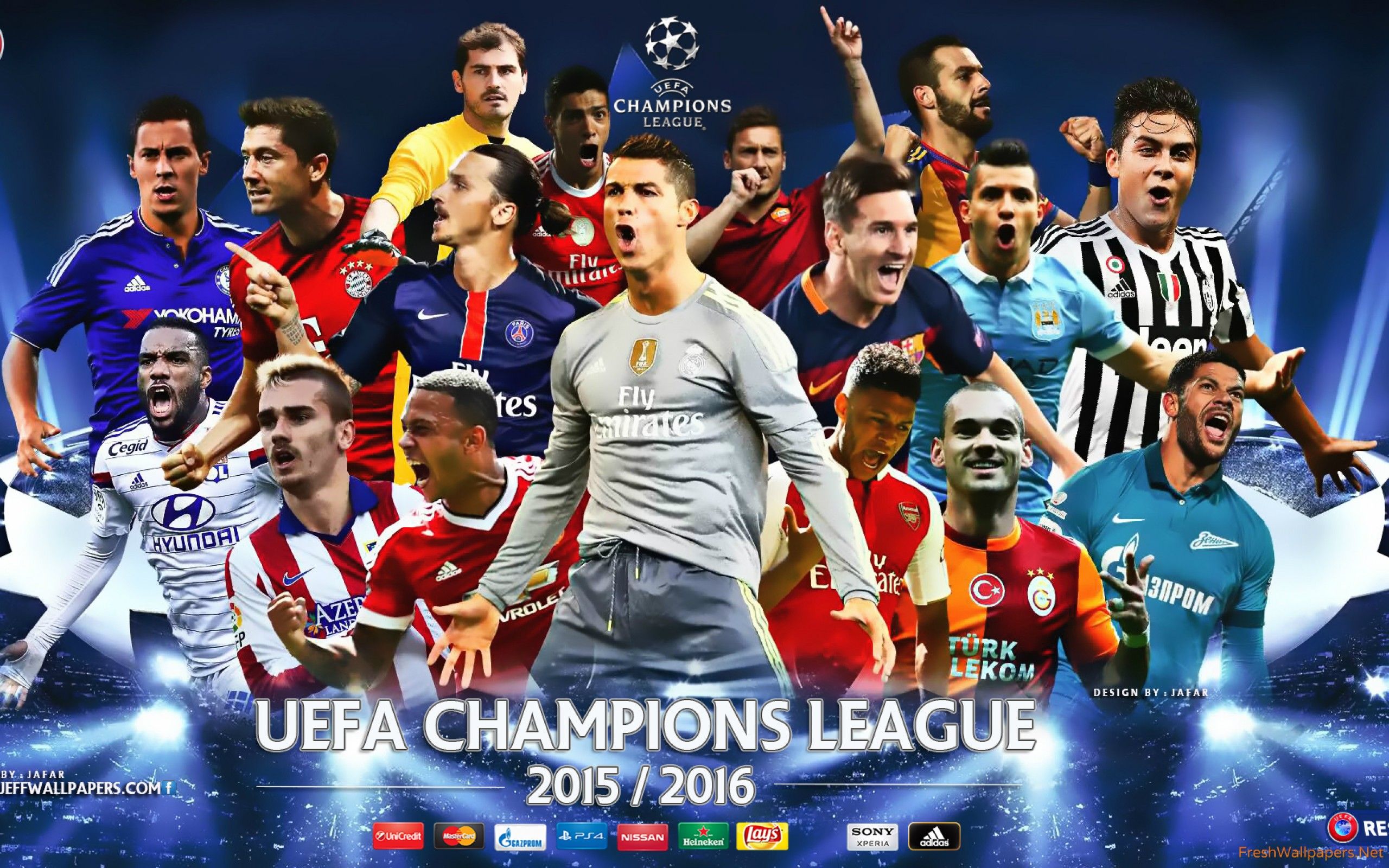 UEFA Champions League 2015 2016 Football Star Players wallpapers