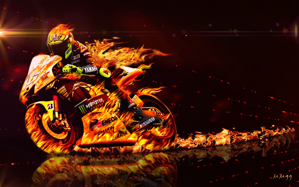 Valentino Rossi Fire HD #1624 Wallpaper | ForWallpapers.com