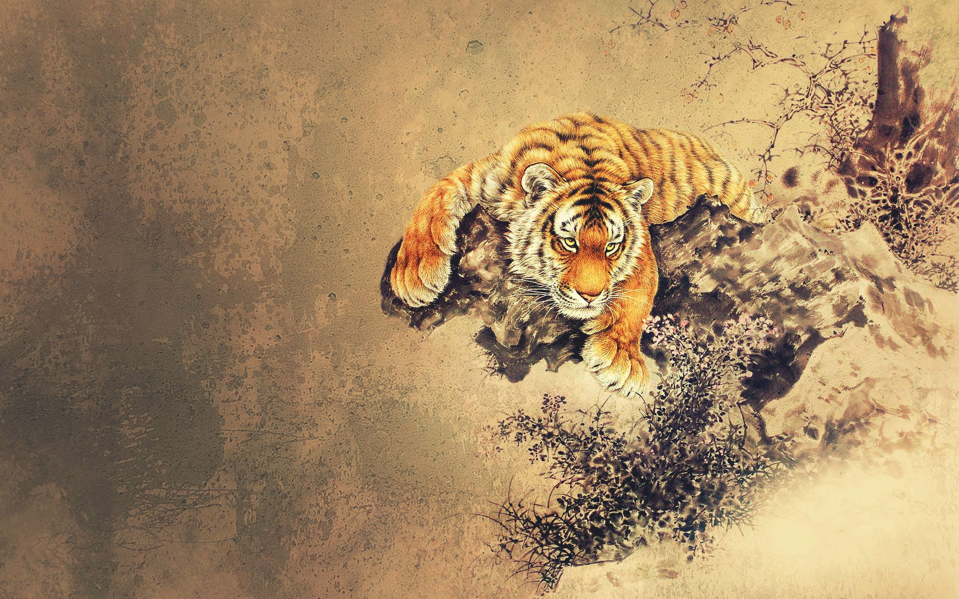 Asian Artwork Tiger | Artwork genius | Pinterest | Tigers ...