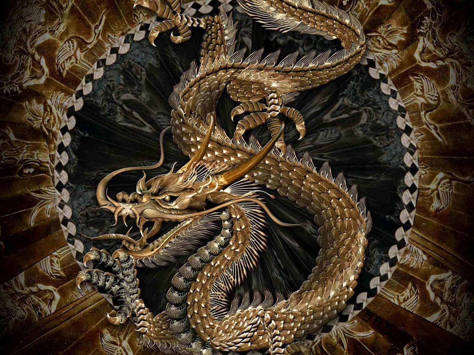 Fantasy art dragons asian oriental wallpaper 1600x1200 34333