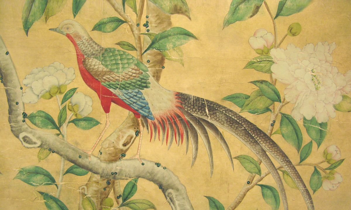 Gracie Handpainted Wallpaper, Custom Furniture, Asian Art