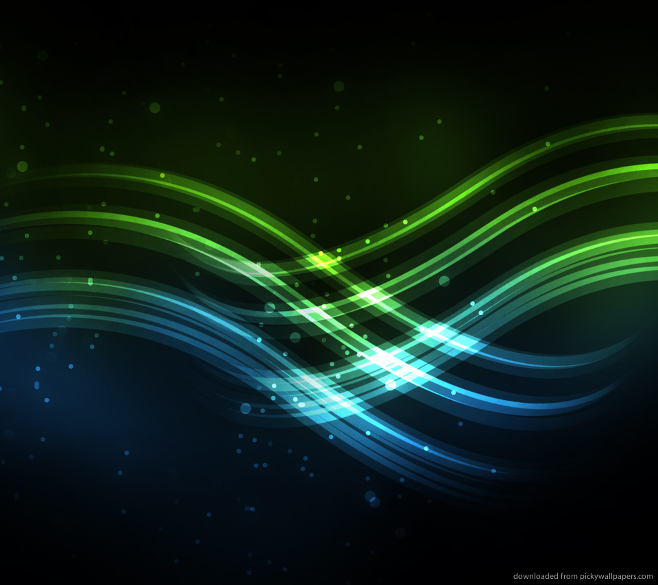 Download Blue And Green Waves Wallpaper For Sony Ericsson Xperia Arc