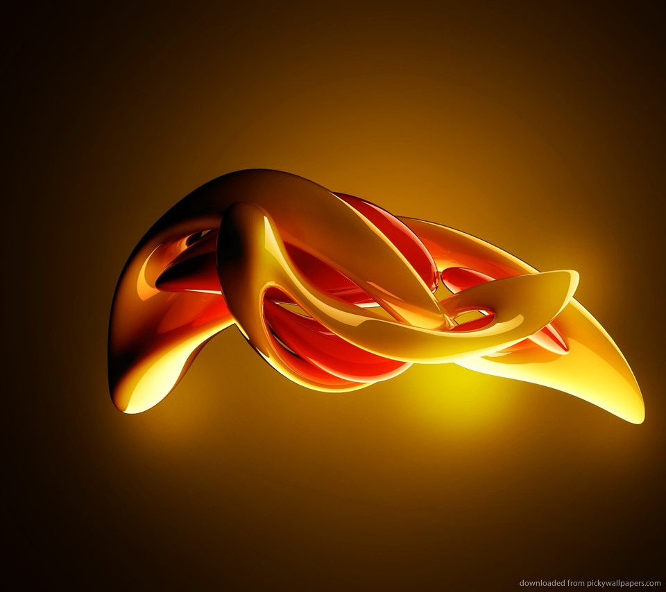 Download Abstract 3D Glowing Figure Wallpaper For Sony Ericsson