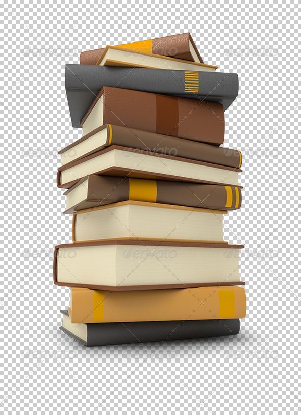 Books #GraphicRiver Stack of books. 3d image. Transparent High resolution