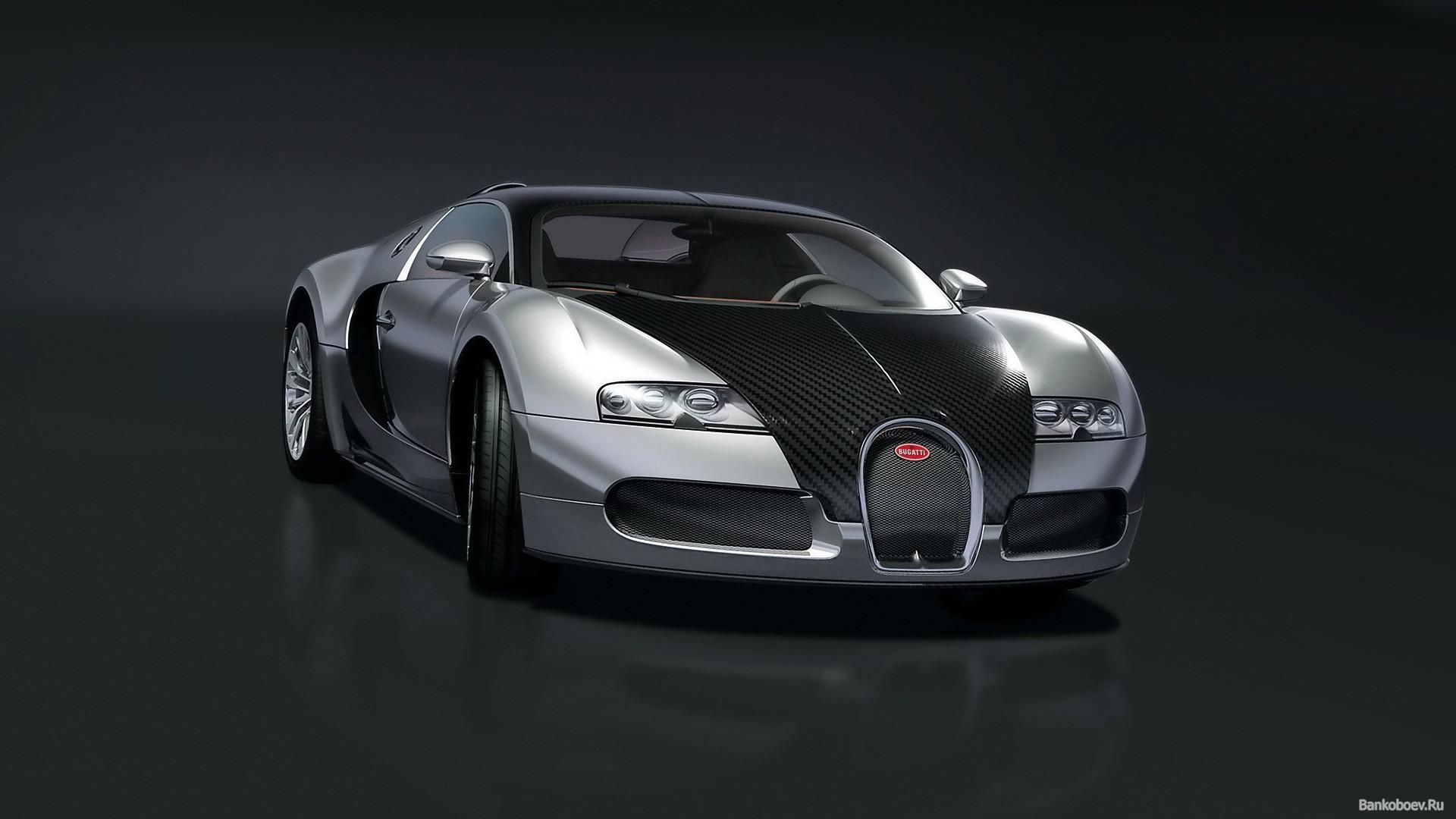 Hd Bugatti Veyron On A Black Background Wallpaper Download Free ...