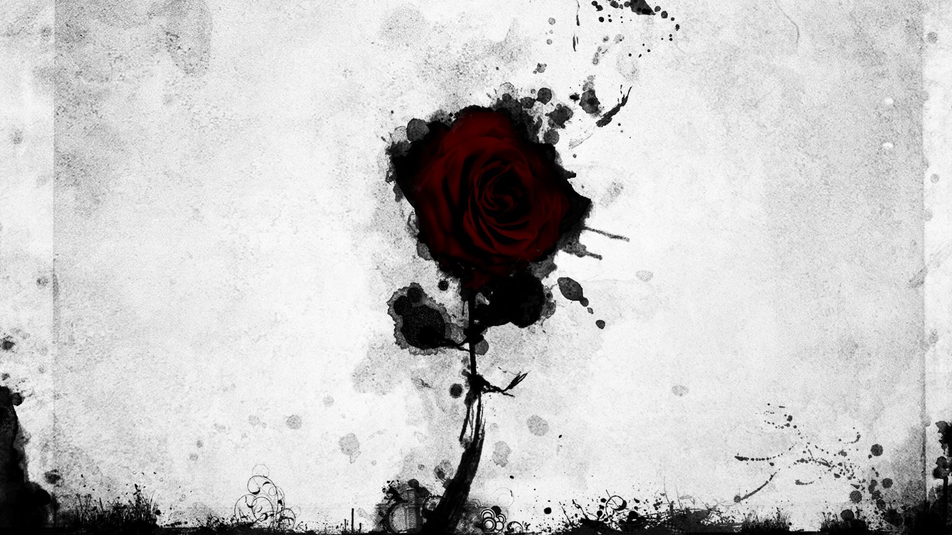 Ink Rose wallpaper | Awalith